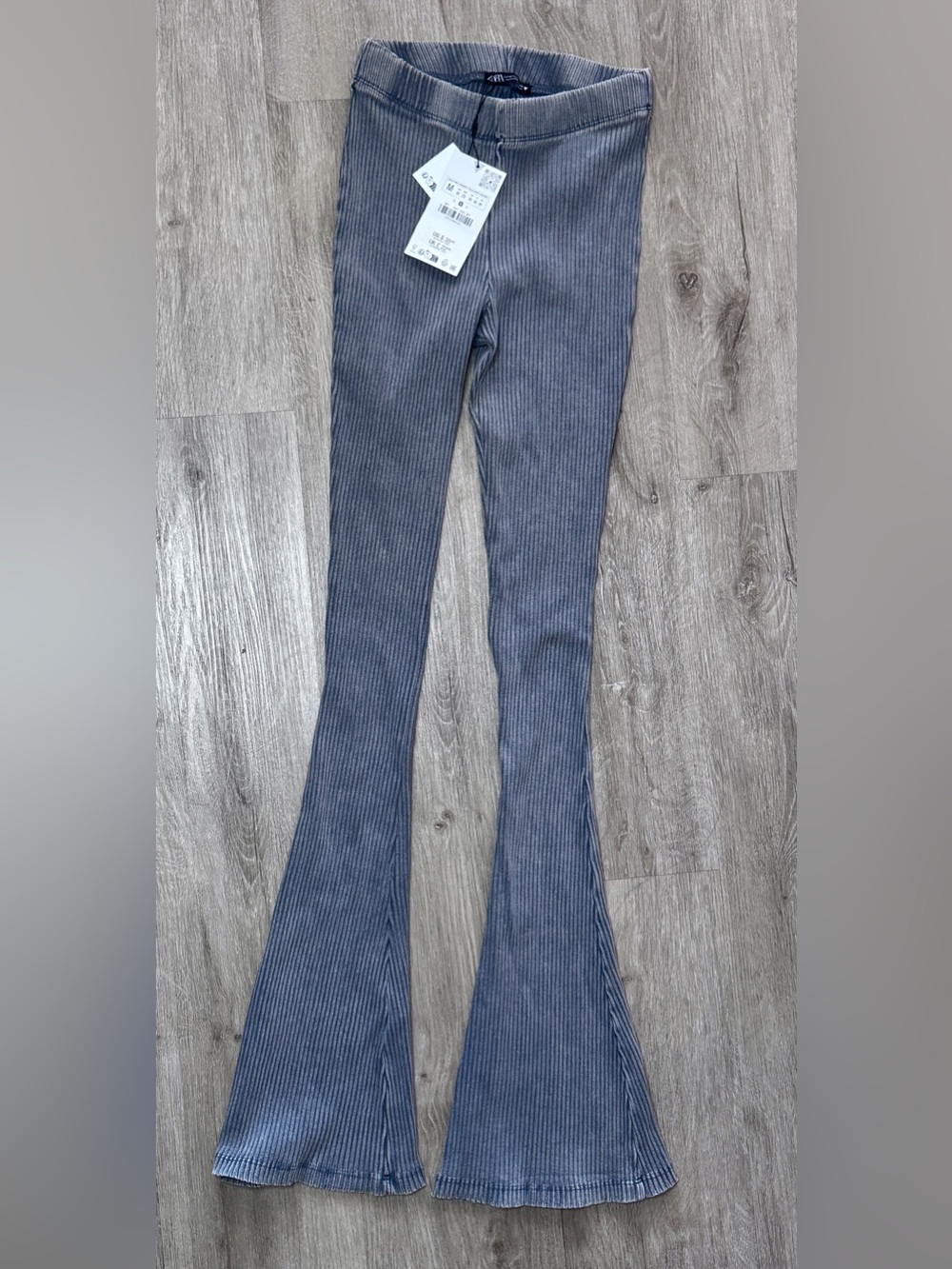 Zara Ribbed Boot-Cut Pants